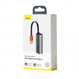 Адаптер переходник USB - Ethernet Baseus Steel Cannon Series USB A Gigabit LAN Adapter CAHUB-AD0G